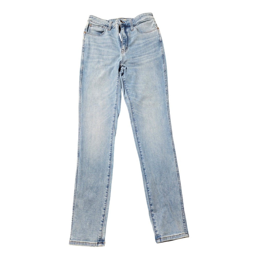 Madewell Curvy Roadtripper Skinny Jeans Light Wash Blue 28T Tall High Rise
